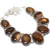 Petrified Wood Gemstone Handmade Ethnic 925 Silver Necklace 18" JCN353-25