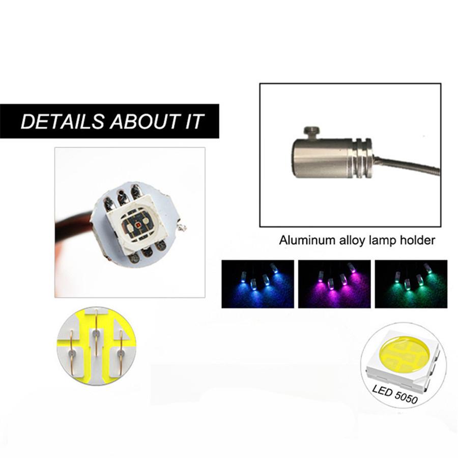 RGB LED Оптическая Светодиодная Лента 9-в-1 Управление через Bluetooth Приложение 12В Стайлинг Автомобиля