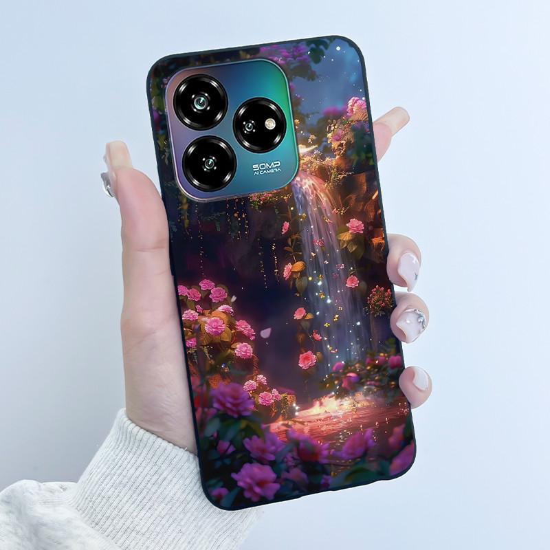 Для ZTE Axon 60 Lite / Blade V60 Vita / Nubia V60 Дизайнерский Чехол Милый Сердечко Кролик Чехол Черный Мягкий Силикон Защитная Крышка