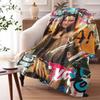 Mona Lisa Throw Soft Flannel AC Blanket Lightweight Summer Nap Throw Cozy  Blanket for Sofa Bed Travel Home