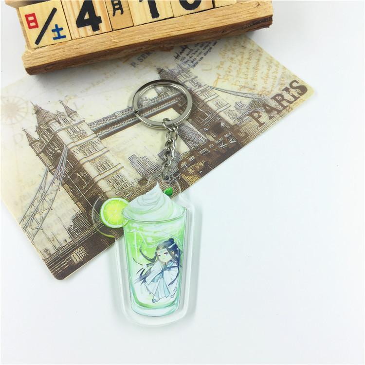 Аниме игры Вэй Усянь Лан Чжань персонаж мультфильма акриловый брелок металлическое кольцо автомобильная сумка украшение для ключей аксессуар подарок аниме подарки кулон