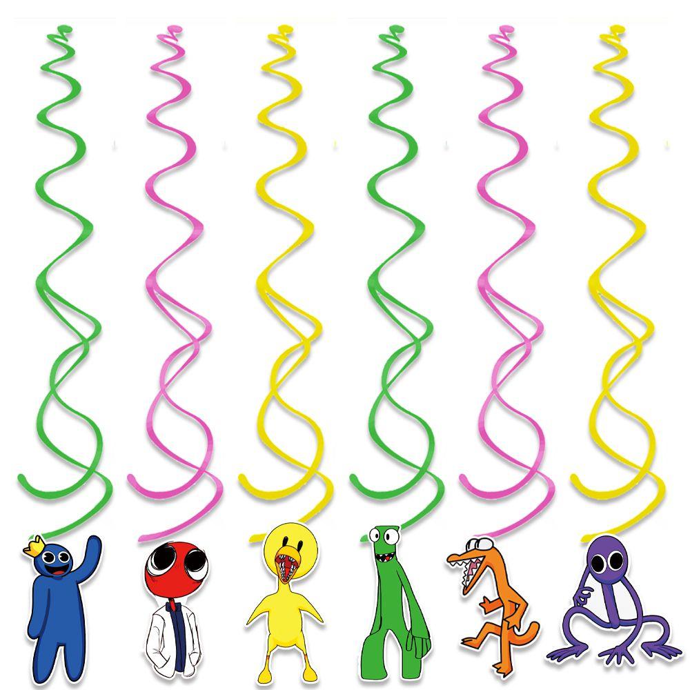 Яркий набор украшений и принадлежностей для детской вечеринки в стиле Roblox Rainbow Friends на день рождения