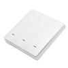 Беспроводной кнопочный переключатель 3 Gang Intelligent Scene Link Adhesive Type White High Temperature Resistance