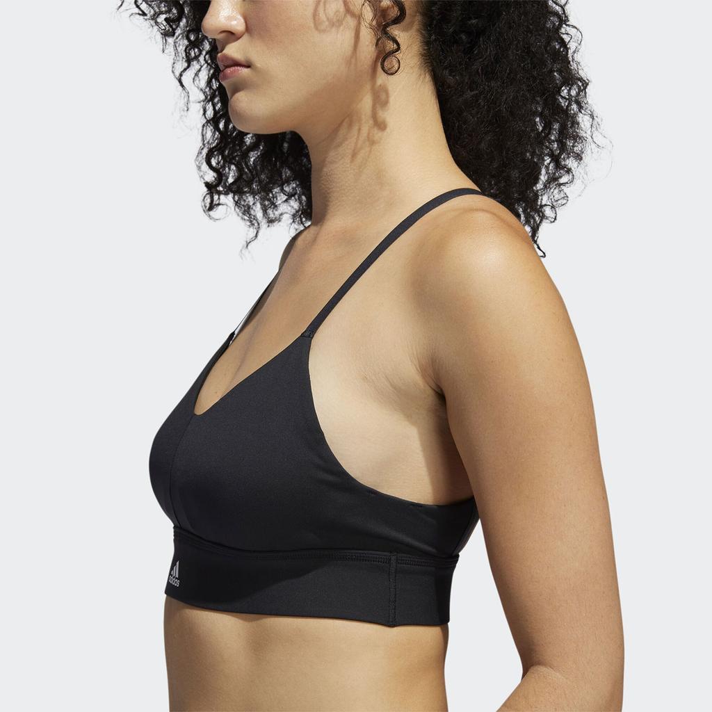 Adidas Soft Comfortable Logo Sports Bra Women Underwear Black FJ6089
