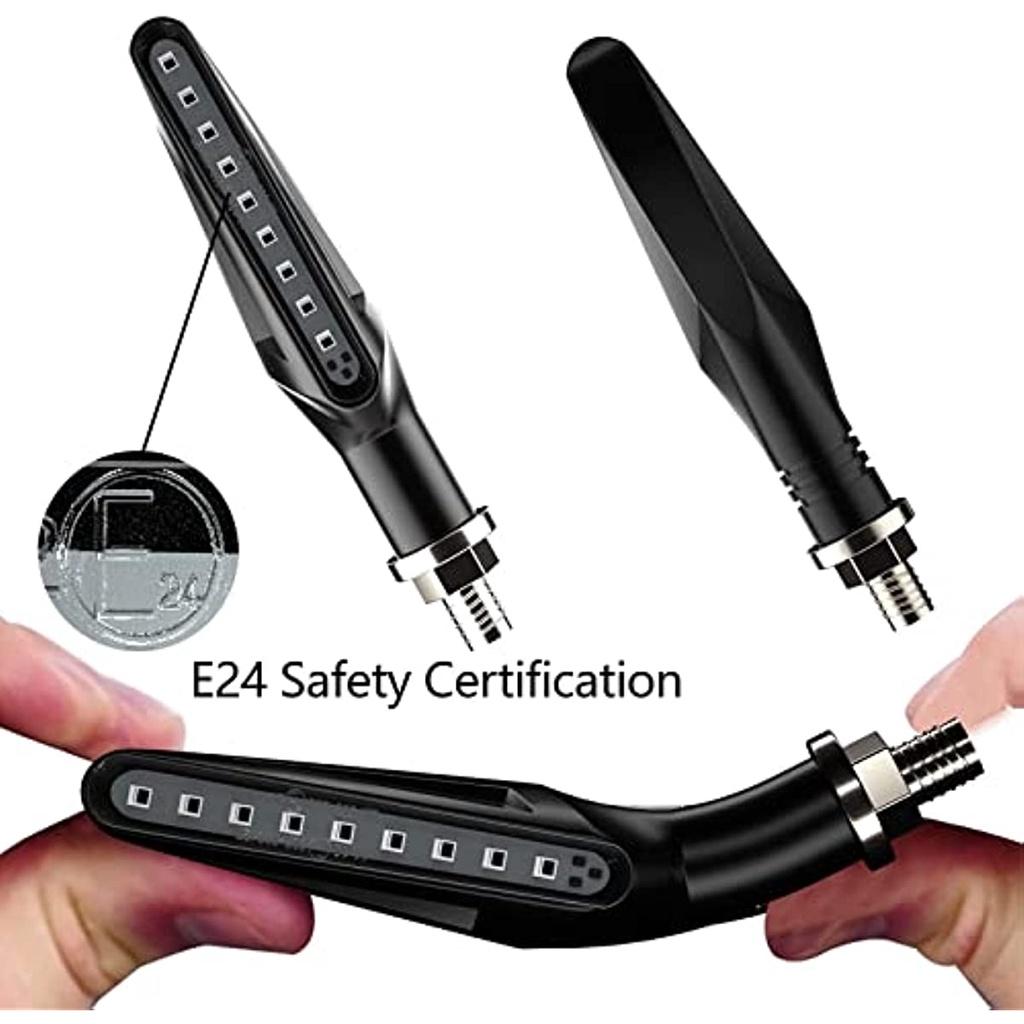 Светодиодный индикатор Мотоцикл E Одобрен Универсальный светодиодный индикатор Дневные ходовые огни Индикатор мотоцикла Светодиодные ходовые огни мотоцикла Янтарный E24 Упаковка