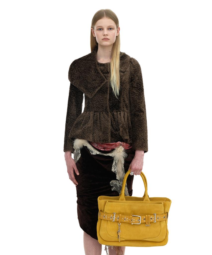 Osoi Tote Brocle [Suede Mustard Combi]