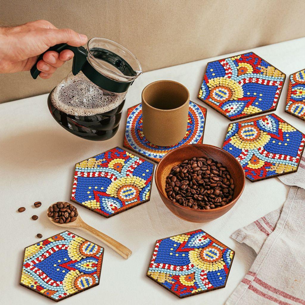 Алмазная мозаика Деревянные подставки DIY Набор с картиной-пейзажем для домашнего декора и подарка