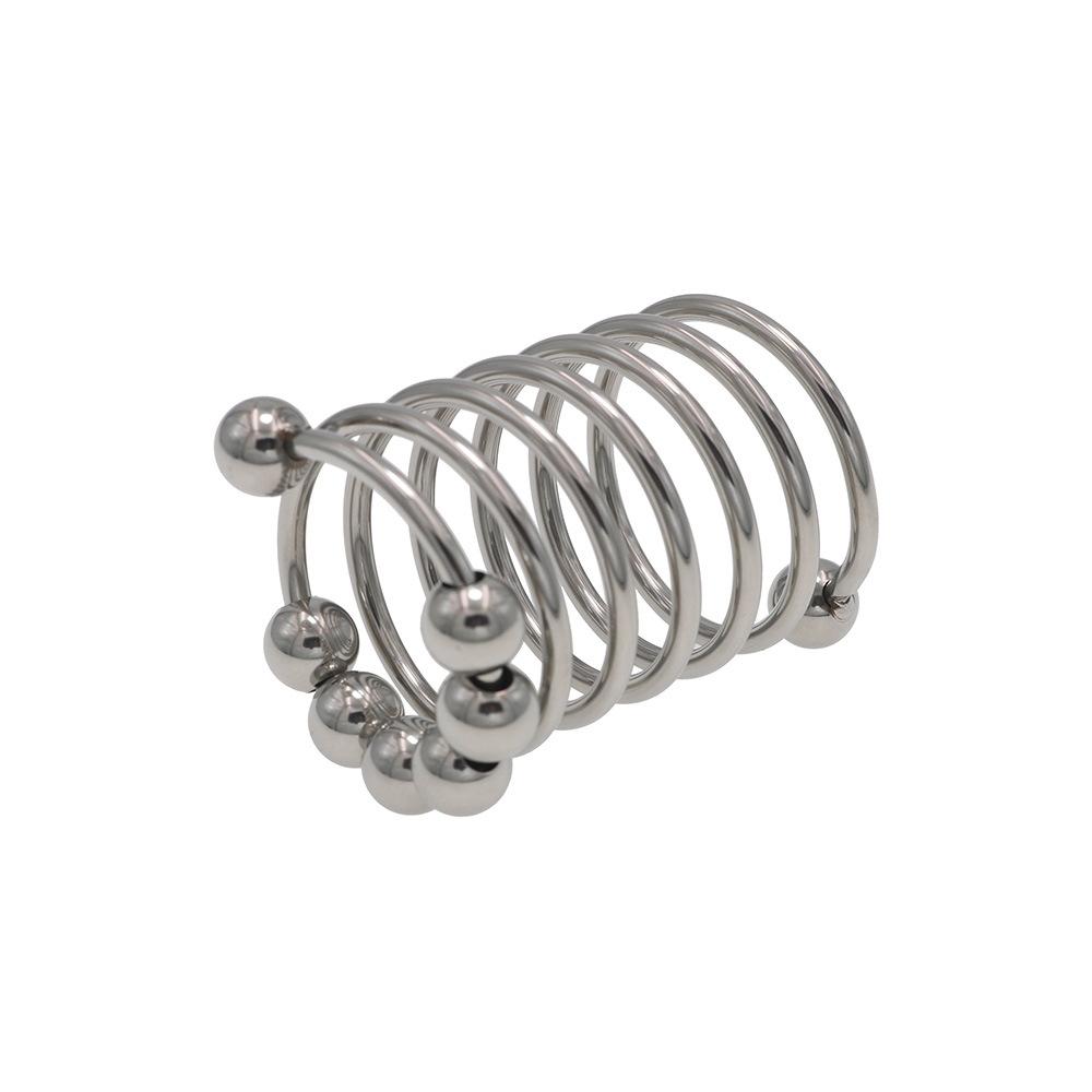 Новое кольцо для пениса из нержавеющей стали с длинным набором кристаллов, секс-игрушки Wave, экзотический презерватив, мужская сумка из кожи Yin Complex, женский климакс