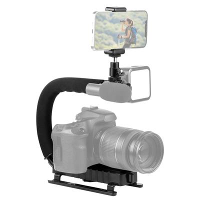 Стабилизатор камеры Puluz Triple End Cold Boot Camera Rig Grip Ручной стабилизатор Мобильный башмак С пряжкой Профиль в комплекте Зажим/Холодный держатель/Быстросъемный