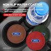 Car Cup Holder Pad PU Leather Slot Non-slip Coaster Mat For Ford Focus Mondeo MK1 MK2 MK4 MK3 Fiesta ST Line Kugo Transit Escape Fusion Explorer