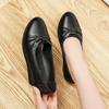 Women Wedges Pumps PU Leather Heels Slip On Shoes Black Office Lady Shoes Spring Summer Pumps Shallow Platform Zapatos