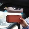 Многофункциональный держатель для автомобильных солнцезащитных очков, зажим для сиденья водителя, кейс для хранения, рамка для очков, держатель на солнцезащитный козырек автомобиля, коричневый/серый