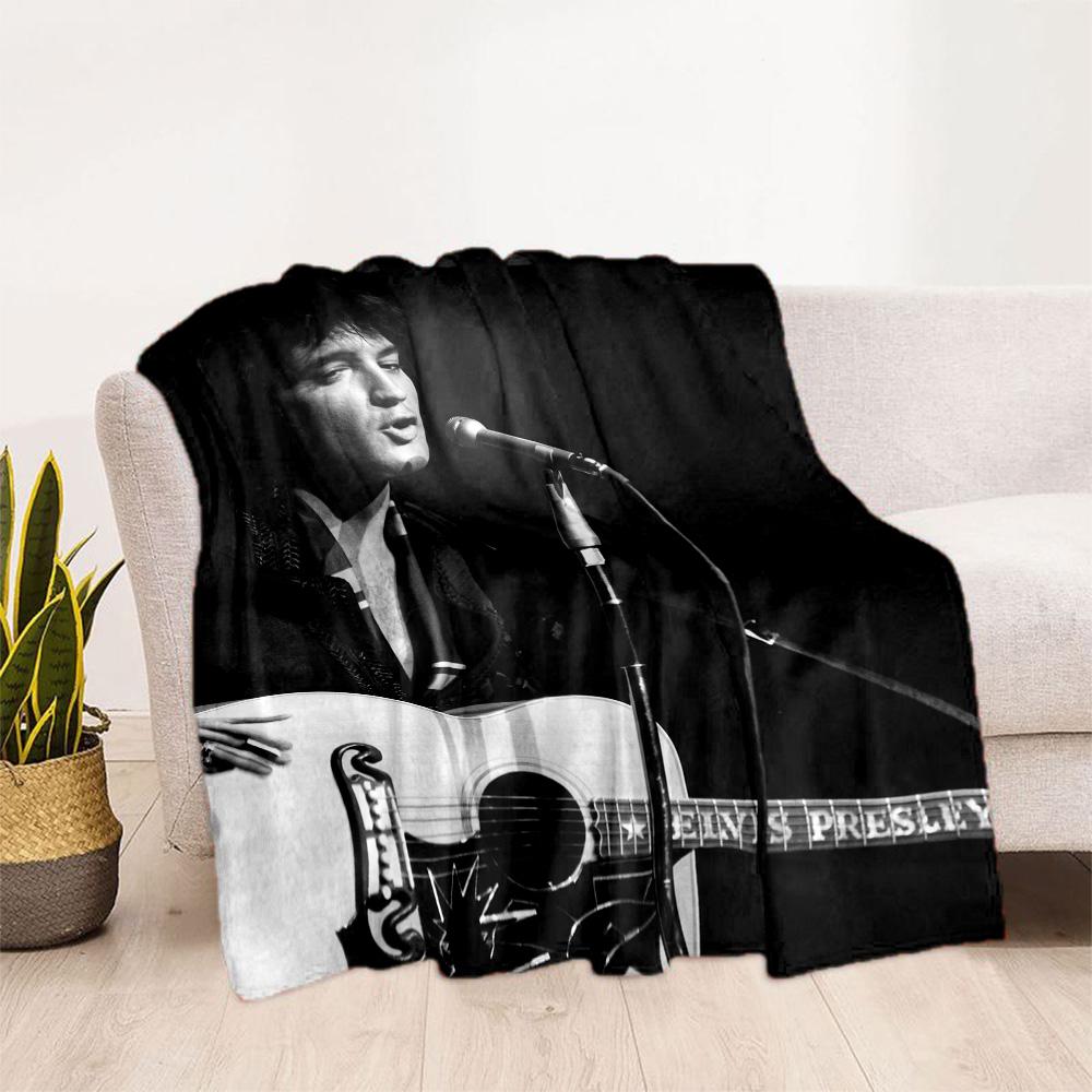 Elvis Presley Performance Blanket Comfortable Suitable for Livingroom Chair Couch for All Occasions Playful Design Birthday Christmas Gift Blanket