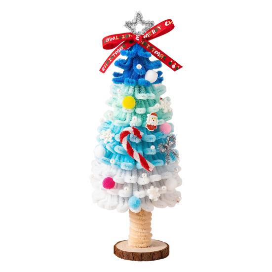 DIY Christmas Tree Kit with Light String Festive Desktop Decoration Warm Christmas Atmosphere Light New Year Gift Christmas Decor