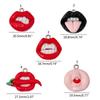 10pcs Sexy Red Vampire Mouth Lip Resin Charm for Jewelry Making Findings Cute Earring Keychain Pendants DIY Flatback