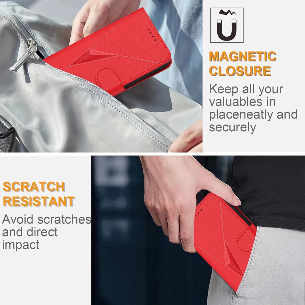 Для Samsung Galaxy A07 Чехол Кожаный чехол для телефона с треугольным тиснением и шнурком