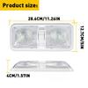 RV LED 12V CEILING DOME FIXTURE DOUBLE LIGHT Fit CAMPER TRAILER RV MARINE Frost