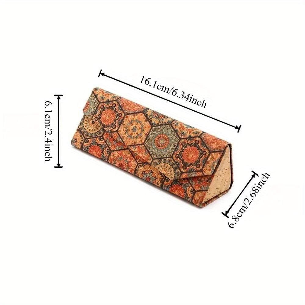 Винтажный складной треугольный футляр для очков-тотем для женщин, персональная коробка для очков, портативный дорожный футляр для хранения очков