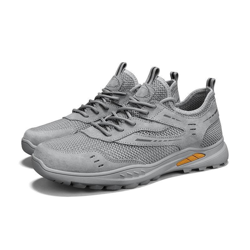 Модная легкая обувь для ходьбы Классические повседневные кроссовки для мужчин Сетчатая дышащая обувь на эластичной шнуровке Мужская обувь для тренировок, спорта, бега