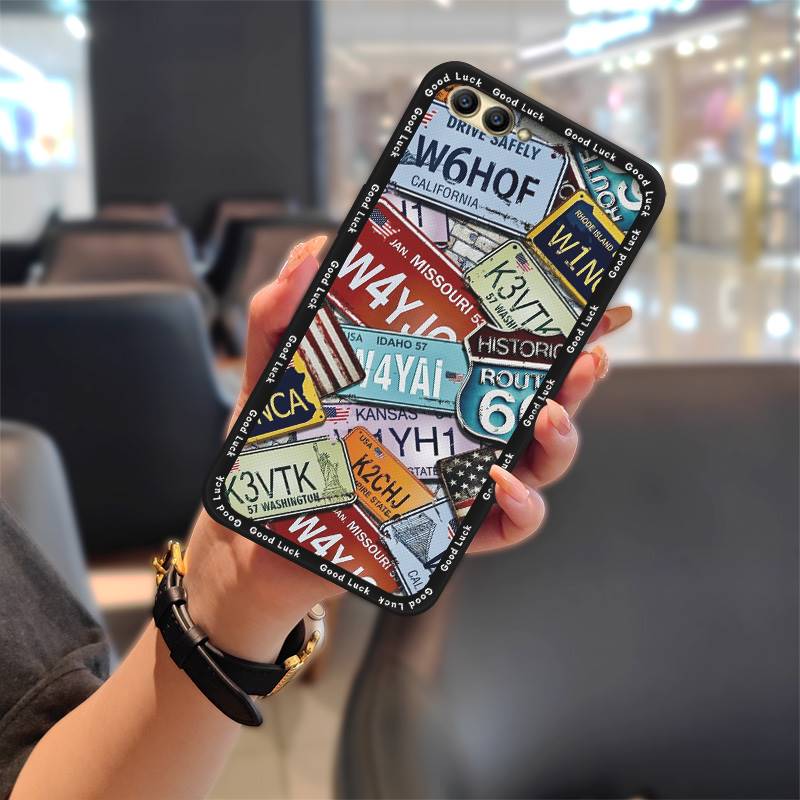 Модный противоударный чехол для телефона для Huawei Honor V10, мультяшный мягкий чехол, противоударная крышка, пыленепроницаемый, прочный силикон
