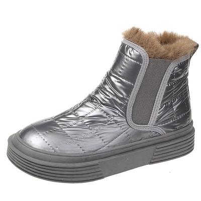 Зимние новые повседневные корейские короткие зимние ботинки женские плюс бархатные утолщенные ботинки теплые трендовые хлопковые туфли женские