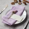 6PCS Rustic Style Burr Edge Cotton Napkin Tassel Design Gauze Tea Towel  Wedding