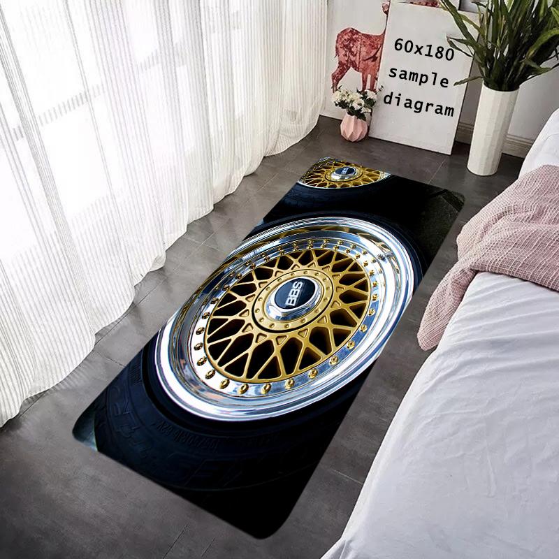 Entrance Doormat B-BBS Wheel Hub Balcony Rugs Living Room Carpet Foot Mats Bath Rug Floor Mat Ideal Gifts Non-slip House Decor