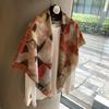 Vintage Polka Dot Printed Light And Thin Scarf Cotton Feel Square Scarf Sunshade Shawl Headscarf Belt Scarf Silk Scarf