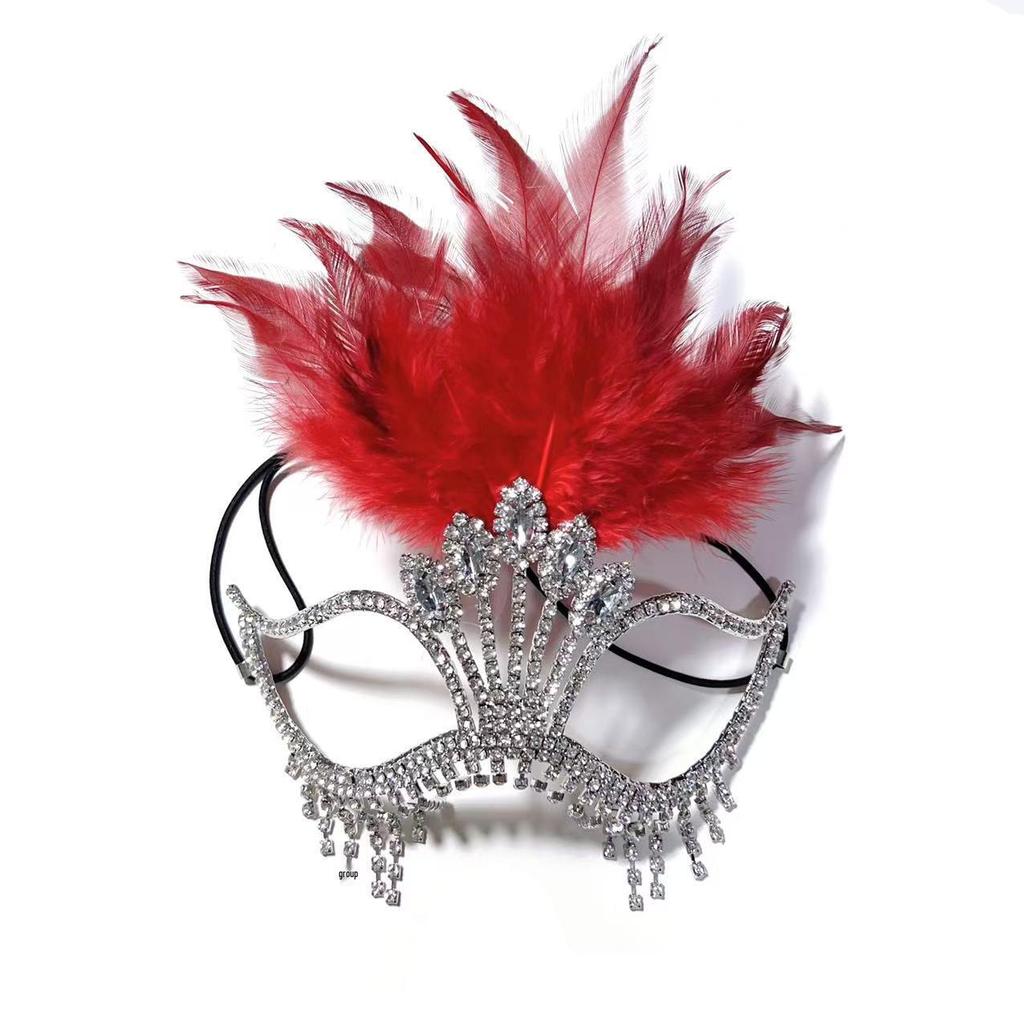 Маскарадная маска с кисточками из стразов высокого класса для ночного клуба и сценических выступлений