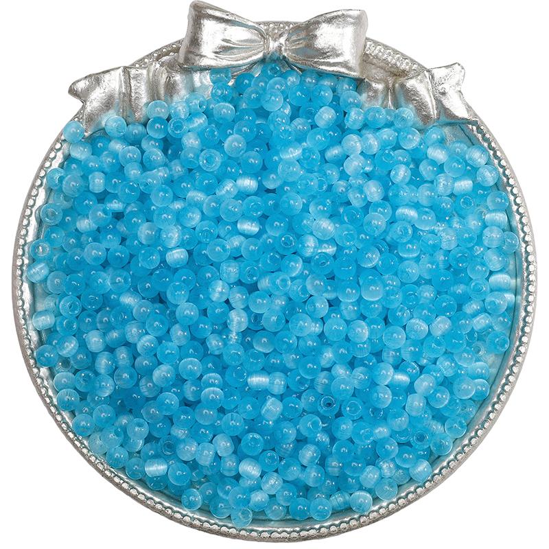 Стеклянные бусины-рис 4 мм с эффектом кошачьего глаза, разных цветов для изготовления украшений своими руками