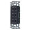 Panasonic Recessed Triple Outlet with Metal Frame, Gray WTL13033H