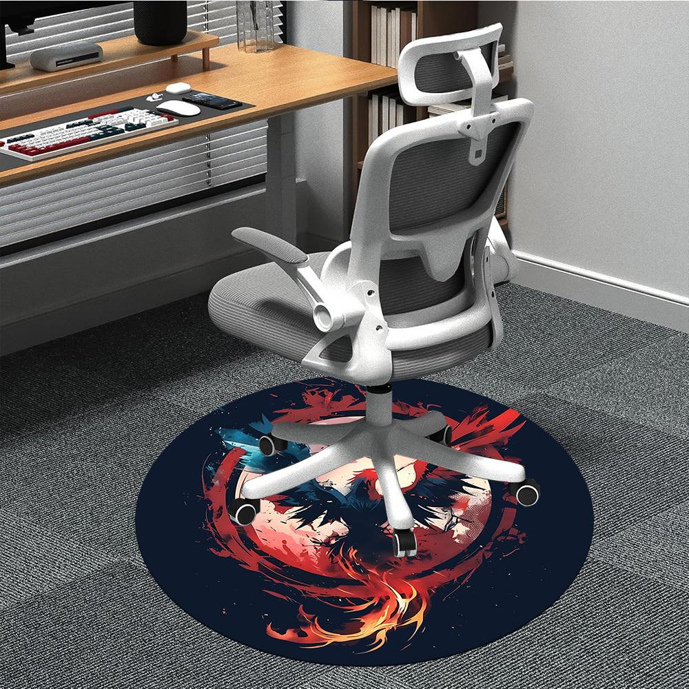 1pc Phoenix Rising Office Round Area Rug, Under Office Chairs Bedroom Living Room Home Decor, Room Deco, Available in Various Sizes