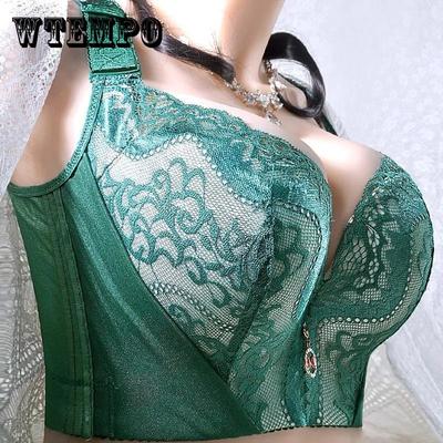 Сексуальные бюстгальтеры с полным покрытием размера плюс, женский бюстгальтер на косточках, кружевной бюстгальтер с эффектом пуш-ап, женское нижнее белье, чашка CDE