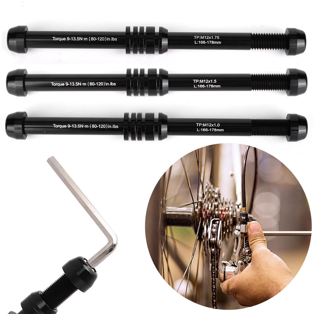 Bike Hub Shaft 12x135-142-148mm P1.5/P1.75/P1.0 MTB Bike Trainer Shaft Skewer Trainer Adapter Bicycle Trainer Thru Axle Skewer