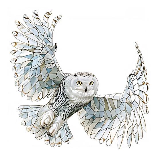 Bird Sun Catcher Ornament Stained Acrylic Flying Bird Suncatcher Colorful Window Hanging Decoration