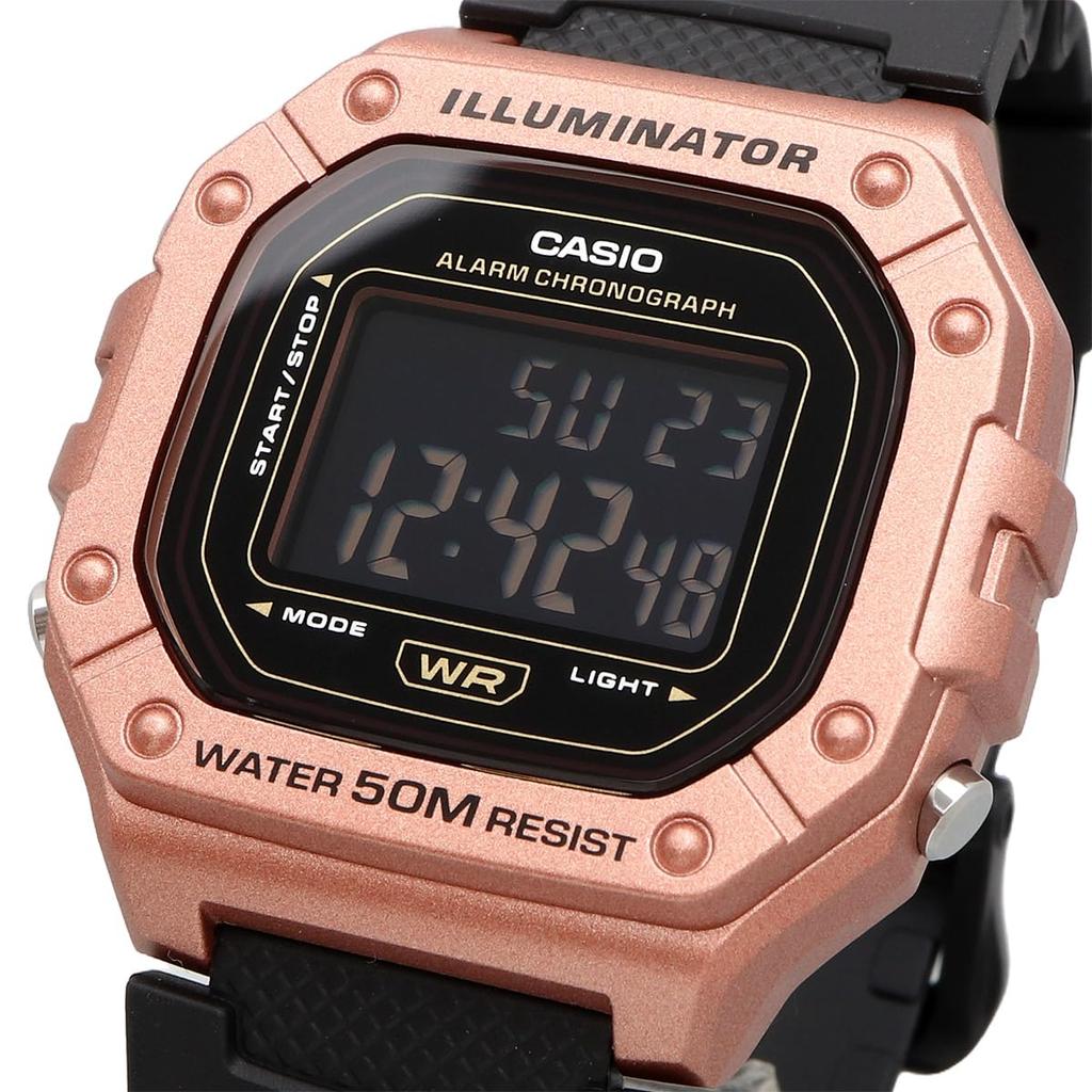 Casio Standard Digital Wristwatch and Copper Brown Overseas Model W-218HM-5BV, Men's Women's, Metallic, [Used]