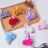 1 Pair Winter Plush Bunny Hairpins Hair Clips Vivid Color Creative Shape Adorable Sweet Hairpins Hair Accessory for Kids