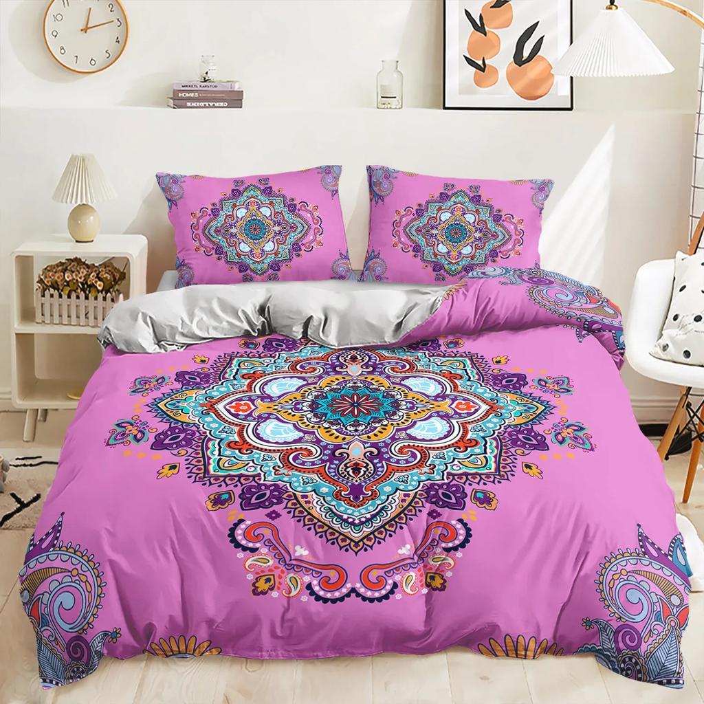 Boho Mandala 3D Fashion Comfortable Duvet Quilt Cover Pillowcase Bedding Set Children Bedroom Decoration Home Textile