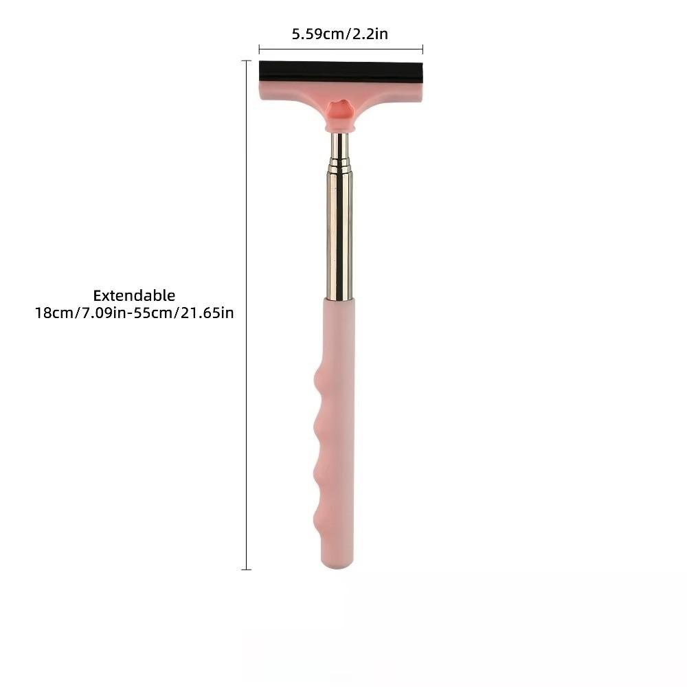 Handle Rearview Mirror Wiper Adjustable Length Window Wash Cleaning Brush Telescopic Squeegee  Auto