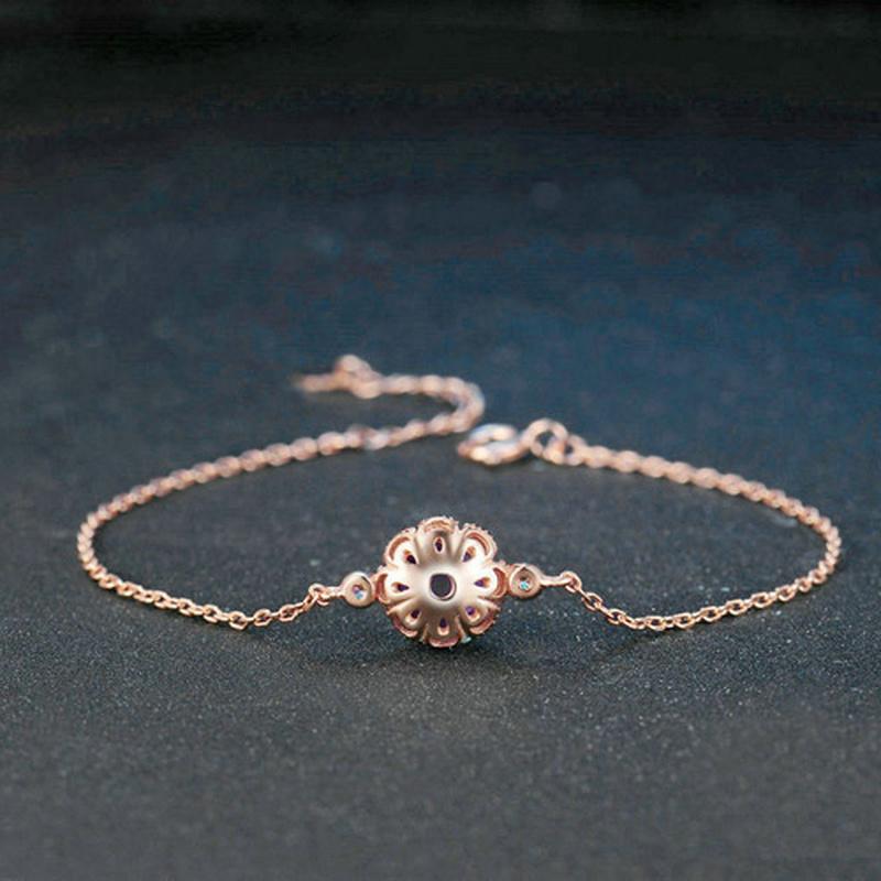 Sace Gems Цирконовый браслет, ювелирные изделия, геометрические бусины, браслеты-цепочки, 18-каратное розовое золото, модный изысканный свадебный подарок для подруги, женщин