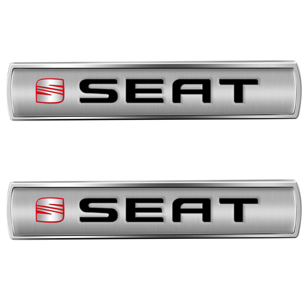 Car Metal Alloy Logo Car Body Side Window Badge Sticker For Seat 5f 1p Ibiza 6l 6j Arosa Ateca Altea FR Arona Cupra Toledo FR plm056