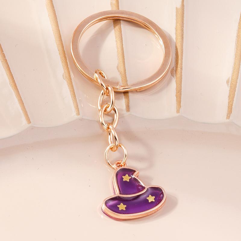 Cute Enamel Ghost Keychain Halloween Witch Pumpkin Bat Keyring Pendants for Car Key Holder Handbag Decor Jewelry  Accessories