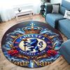 Chelsea F Custom Name Round Area Rug,Carpet Rug for Living Room Bedroom Sofa Playroom Decor,Non-slip Floor Mat