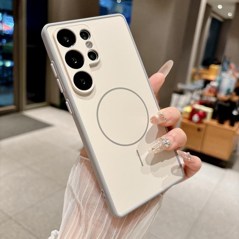 Magnetic TPU Phone Case For Samsung Galaxy S26 S25 S24 S23 S22 Ultra S25 Edge S25 S24 FE A37 A56 A17 A55 A26 5G A36 A35 PC Cover