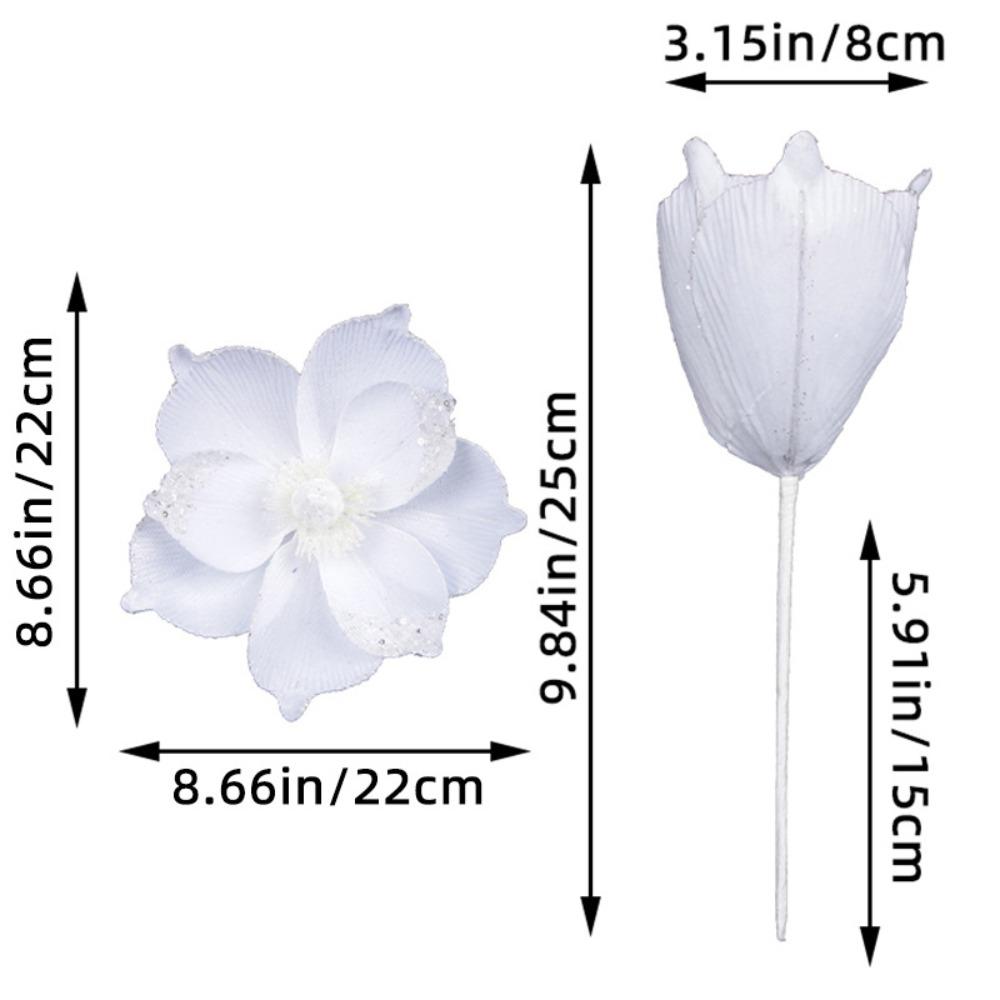 Тканевые Искусственные Цветы Цветок Праздничное Украшение Пластиковые Подвесные Цветы Аксессуары для Цветочной Композиции Рождественское Украшение