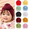 1Pc Knot Headwraps Caps Kid Toddler Beanie Bonnet Cotton Girl Turban Hat Infant Baby
