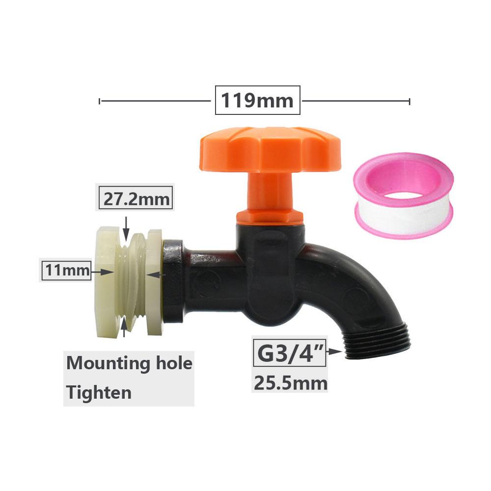 Адаптер для крана с резьбой 1/2 3/4 дюйма S60 IBC для резервуара с водой, аквариума, сменный дренажный фитинг, клапан для садового крана