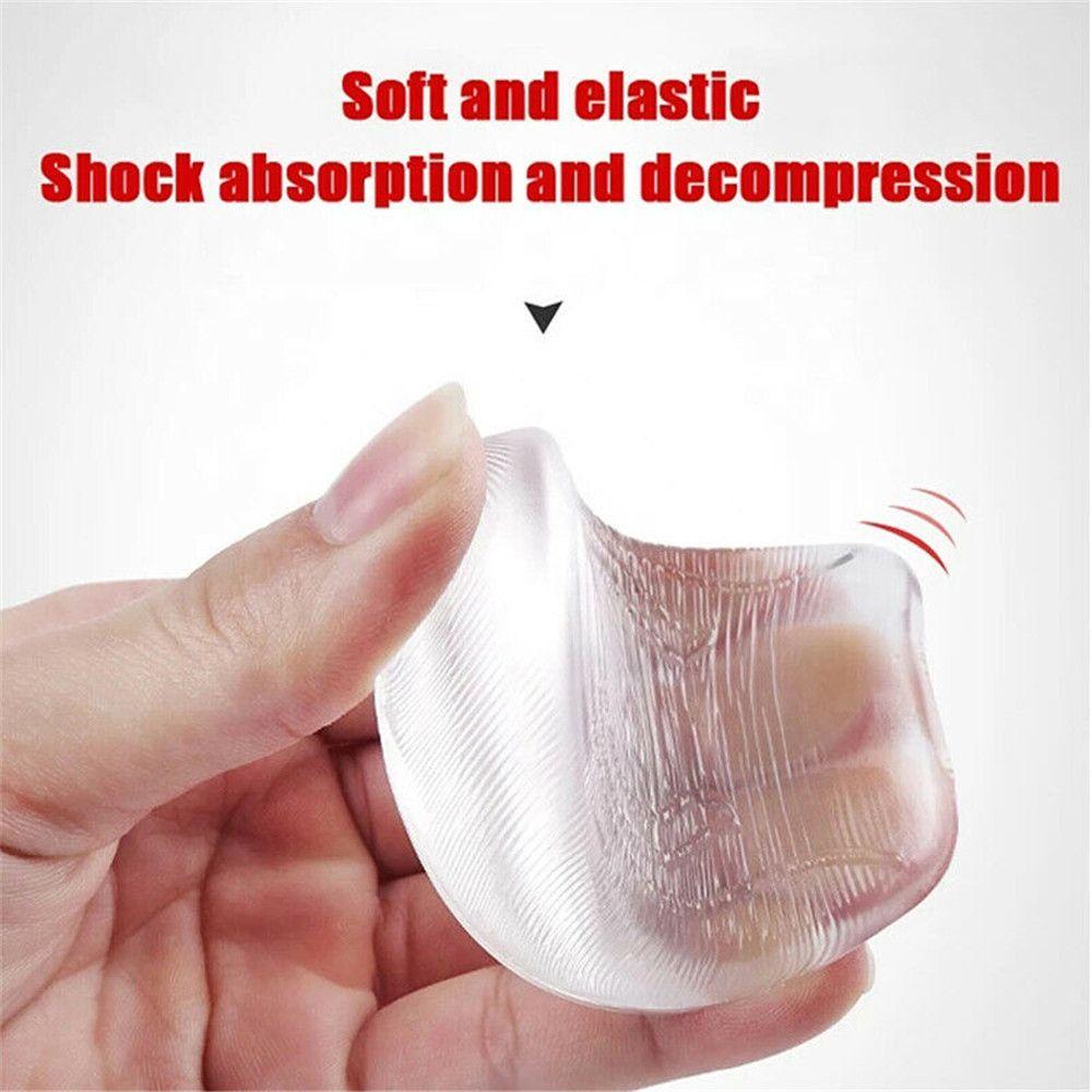 Pair 1~3cm Portable Invisible Soft Taller Height Increase Shoe Insoles Silicone Gel Heel Insert Pad