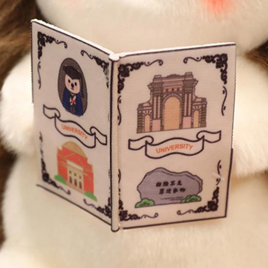 Плюшевая игрушка Ёжик в очках и с книгой, мягкая набивная игрушка, пушистый ёжик, милая животная подушка, подарок для студентов, детей