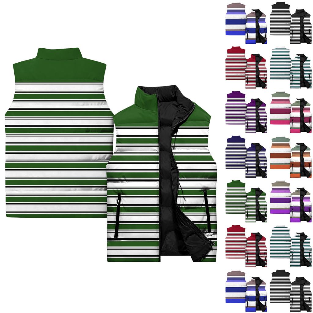 Ladies' Casual And Fashionable Sleeveless Vest Conventional Pattern Cotton Jacket